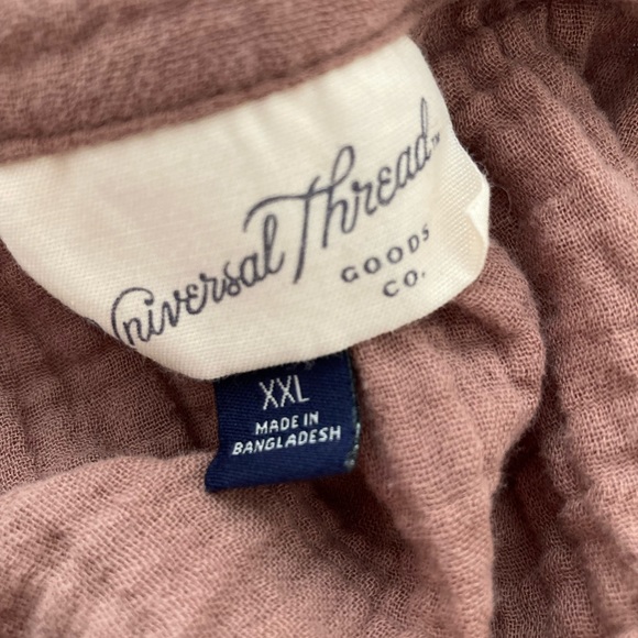 NWOT Brown Universal Thread gauze cotton flutter sleeve top shirt XXL 2XL - Picture 5 of 6